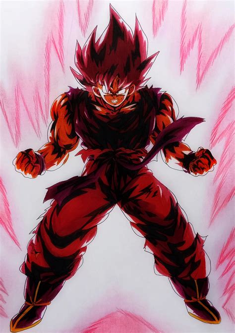 "If I pull off a Kaioken x20!" Kaioken Goku drawing by me. I think I did a decent job with this ...