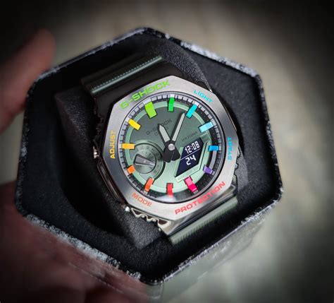 G Shock Casioak Green Steel Rainbow Casio Steel Rainbow Casio Metal Rainbow Casio G Shock