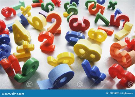 Plastic Numbers stock image. Image of objects, schooling - 129093619