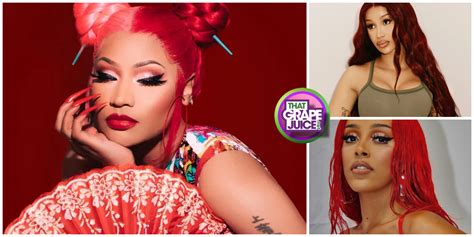 Riaa With Red Ruby Nicki Minaj Breaks Way Tie With Cardi B Doja