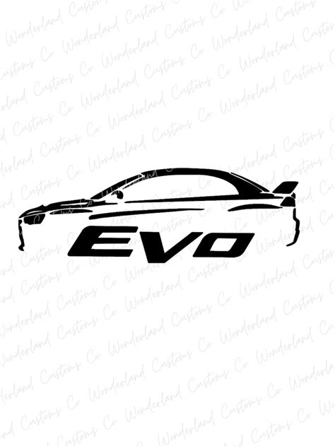 Evo Auto Aufkleber Svg Png Cricut Silhouette Geschnitten Etsy Schweiz