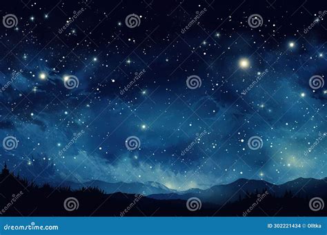 Beautiful View of Starry Sky at Night Stock Photo - Image of universe, space: 302221434