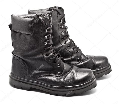 Black Leather Army Boots Stock Photo By ©mrbrightside 5964218