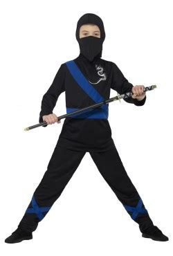 Ninja Assassin Costume, Black & Blue – Abracadabra Fancy Dress