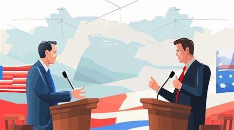 Political Talk Show Two Politicos Debate Premium Ai Generated Vector