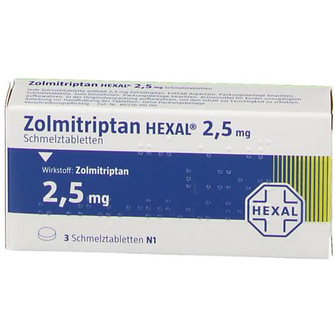 Zolmitriptan HEXAL 2 5 Mg 3 St Mit Dem E Rezept Kaufen Shop Apotheke