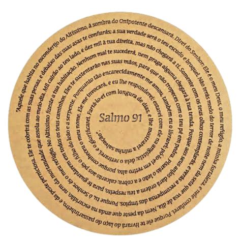 Mandala Salmo 91 Mdf Cru 45x45 Cm 3mm Shopee Brasil