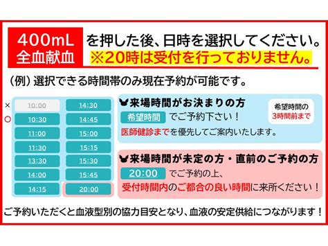 献血種類と献血日程選択（都道府県） ラブラッド