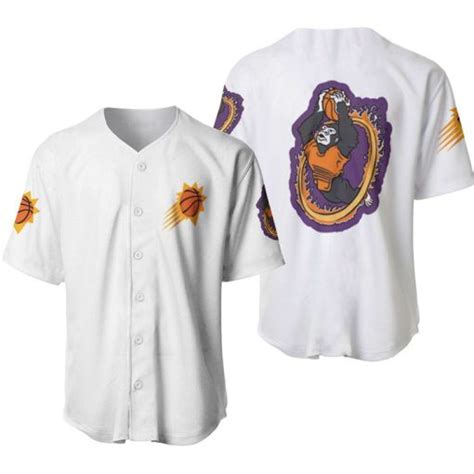 NBA Phoenix Suns White Classic Mascot Baseball Jersey