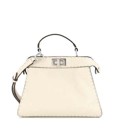 Fendi Selleria Peekaboo ISeeU Bag Leather Small Neutral 2356551