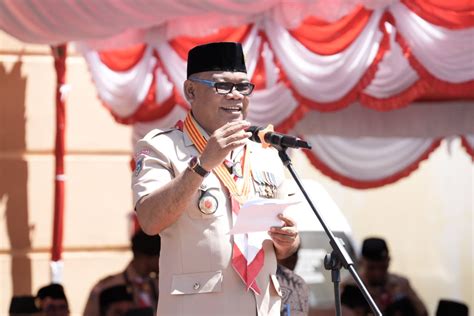 Hut Pramuka Ke 63 Pj Gubernur Maluku Utara Sampaikan Pesan Penting