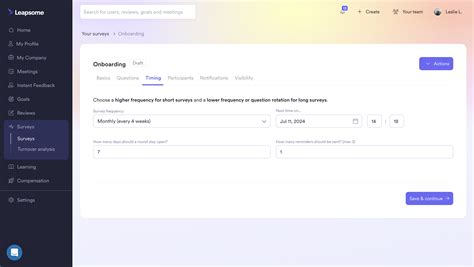 Blueprint: Survey setup – Leapsome