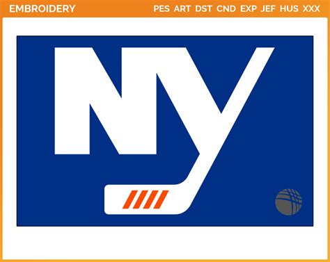 New York Islanders - Jersey Logo (2018) - Hockey Sports Embroidery Logo in 4 sizes & 8 formats