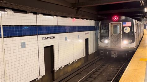 MTA IND 6 Av Line R160 M F Trains Northbound At Broadway