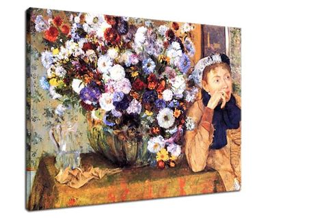 Reprodukcie Obrazy Degas A Woman Seated Beside A Vase Of Flowers