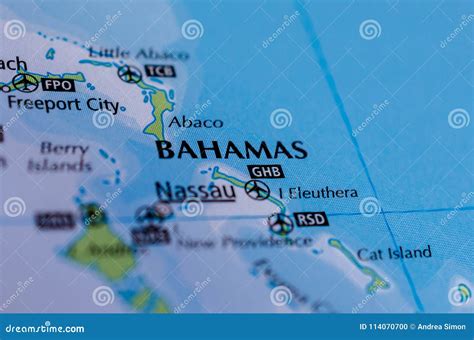 The Bahamas on map stock photo. Image of atlas, province - 114070700