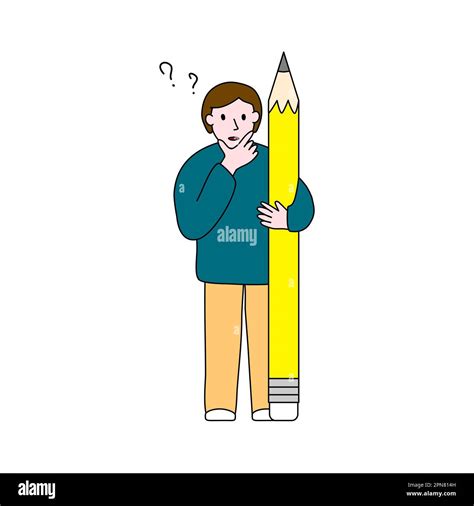 Student With Pencil Thinking About Solving A Problem Education