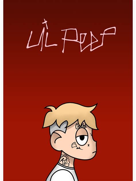 Pegatina «lil Peep Carátula Del álbum De Devs Doodles Redbubble