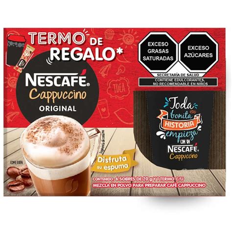 Café soluble Nescafé cappuccino 6 sobres cappuccino original 20 g c u