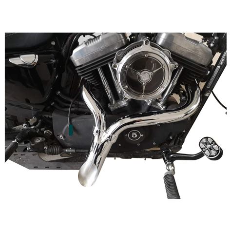 SHARKROAD Chrome 2 INTO 1 Header Exhaust Pipe For Harley Sportster 1986