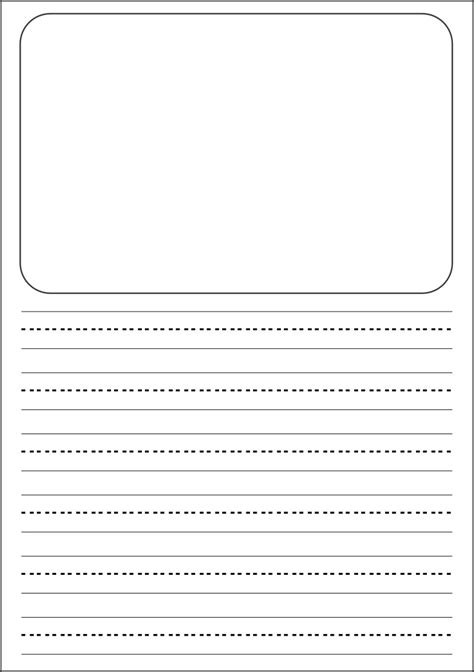 Free Printable Lined Paper With Picture Box Printable Word Searches