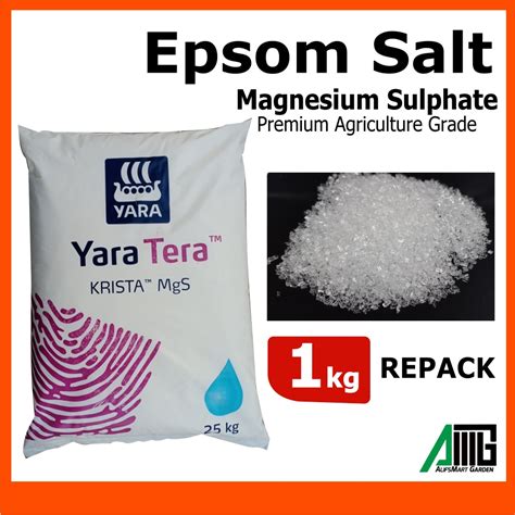 Epsom Salt Kg New Packing Garam Epsom Magnesium Sulfate Krista Mgs