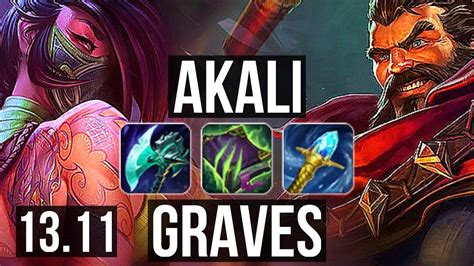 Akali Vs Graves Top 37m Mastery 1100 Games Godlike Kr Master