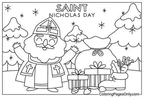 Saint Nicholas Day Coloring Page Free Free Printable Coloring Pages