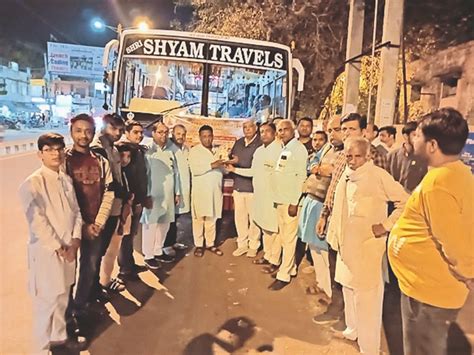 Former Minister Self Free Bus Journey Left For Khatu Shyam Ji In