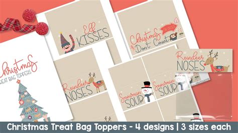 Free Printable Christmas Treat Bag Toppers And Labels Single Girl S Diy