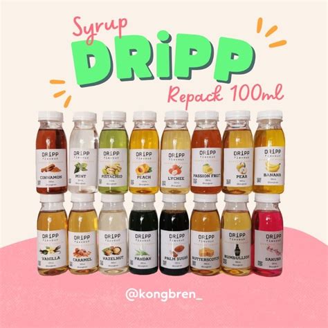 Jual Dripp Syrup All Variant Repack Ml Sirup Dripp Vanilla