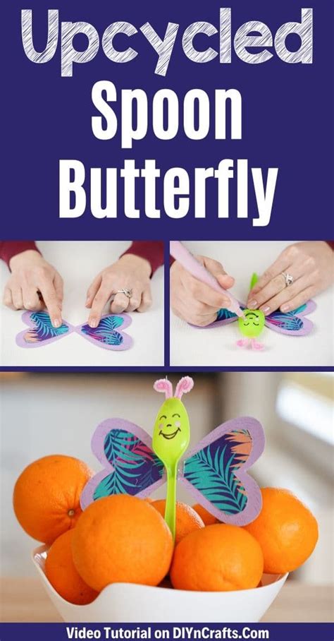 Colorful Upcycled Plastic Spoon Butterfly Craft Diy Crafts