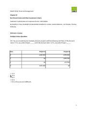 Fin Ch Questions Docx Mgmt Financial Management Chapter