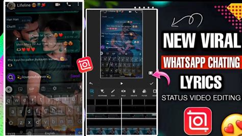 New Viral Whatsapp Chats Lyrics Status Video Editing In Inshot New