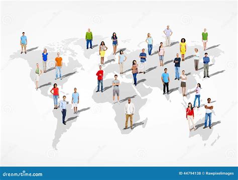 Group Of Multi Ethnic Diverse People Of The World Stock Illustration