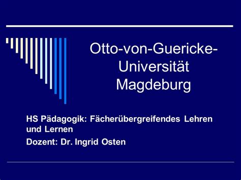 Otto Von Guericke Universit T Magdeburg Hs P Dagogik