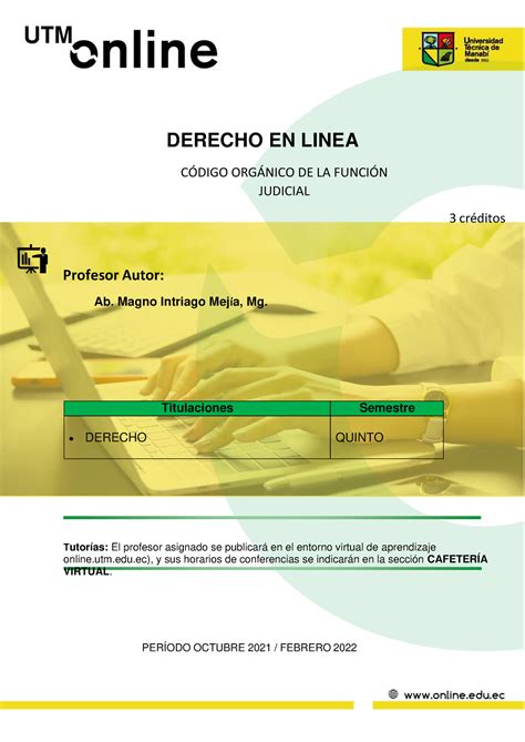 Compendio U3 COFJ Momenclarueras Del Derecho DERECHO EN LINEA C