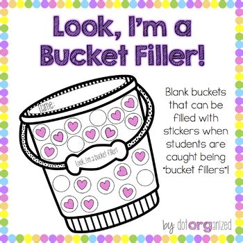 Bucket Filler Sticker Chart Buckets By Dotorganized TPT