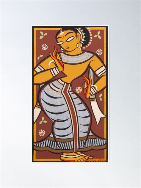 Jamini Roy Famous Painting Dancing Gopini Poster For Sale By