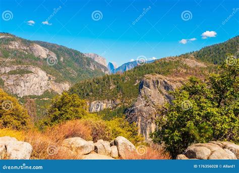 El Capitan and Half Dome in Yosemite National Park USA Stock Photo ...