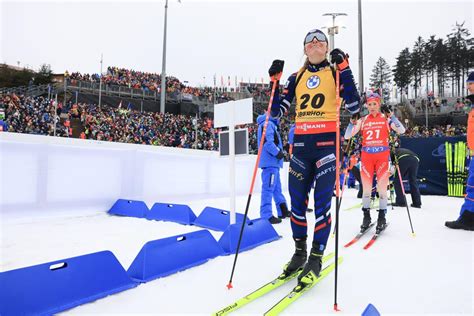 Biathlon Oberhof lauréate du sprint Justine Braisaz Bouchet garde