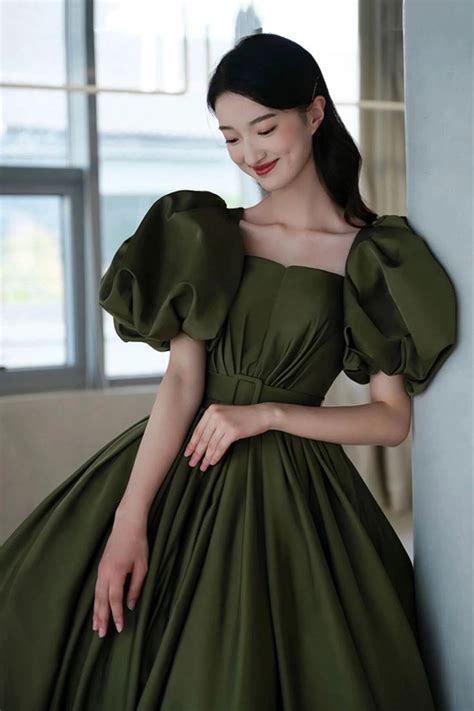 Pin By Storm On Green Formal Dresses A Line Prom Dresses Green Prom