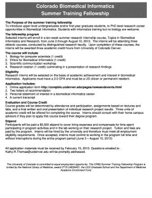 Fillable Online Compbio Ucdenver Colorado Biomedical Informatics