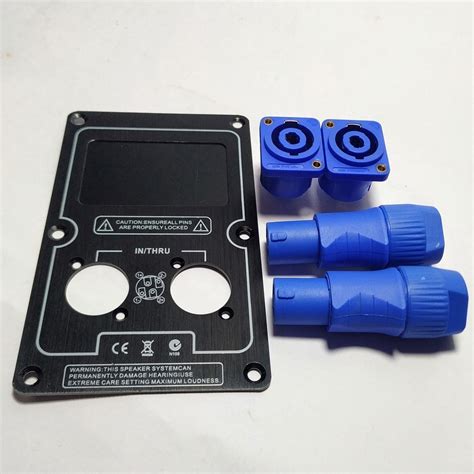 Jual Satu Set Plat Besi Spikon Dan Socket Speakon Biru Ful Lad Shopee