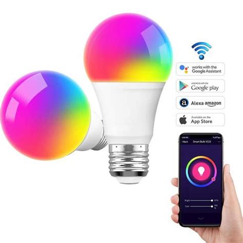 Lot De Ampoules Led Rgb Intelligente E Wifi Smart Bulb Ampoule