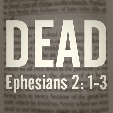 Dead In Sins Ephesians 2 1 3 