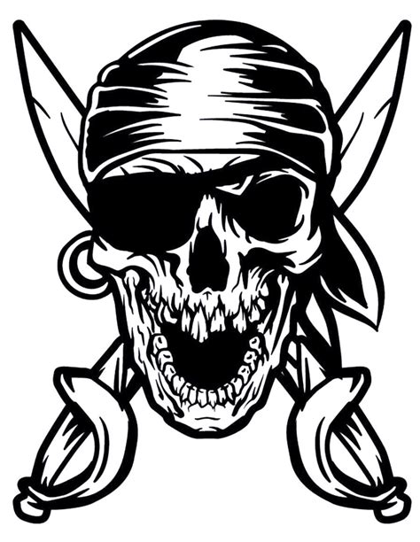 Pirate Skull Decal Car Bonnet Side Sticker Decal Wall Art Decal Vinyl Graphic Window Door Body