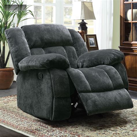 New Grey Rocker Glider Double Recliner Loveseat Lazy Sofa Rocking Reclining Boy Ebay