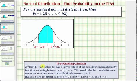 Ex 3 Find The Probability Of A Z Score Being Between Two Z Score On A