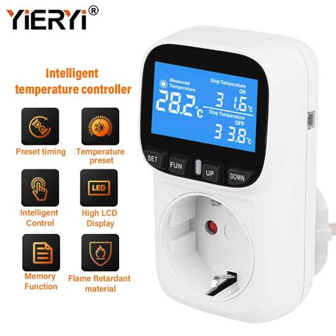 Jual Yieryi Stop Kontak Termometer Digital Timer Programmable Eu